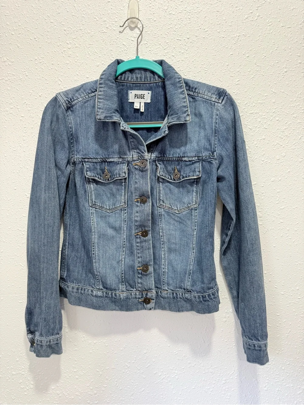 PAIGE‎ Medium Blue Denim Jean Jacket XS